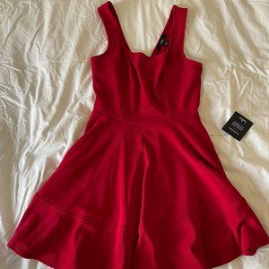 Lulu's Red Skater Dress (Size L)